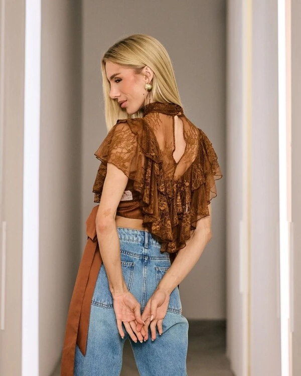 Blusa Charlotte Marrom