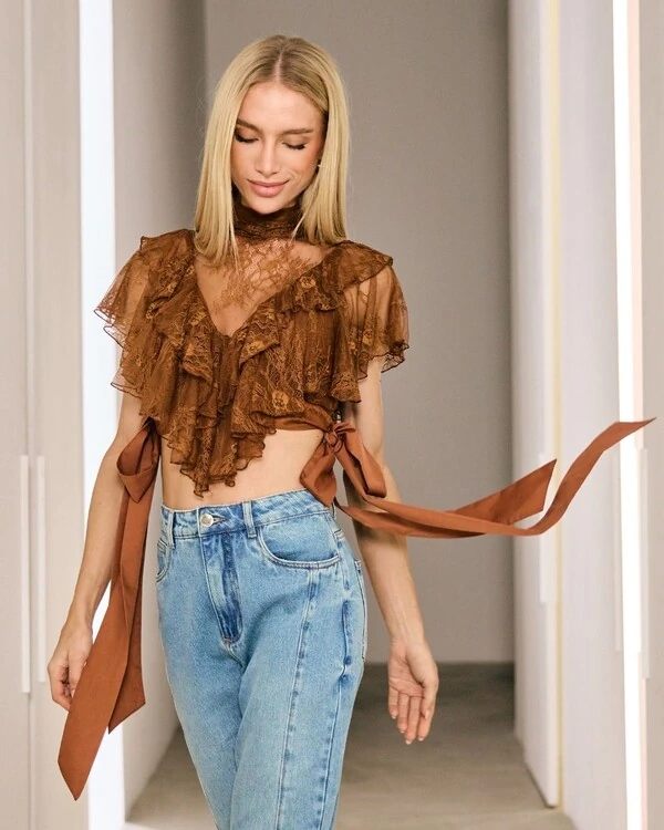 Blusa Charlotte Marrom