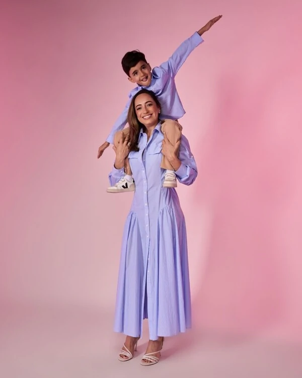Vestido Keyla Listrado Azul