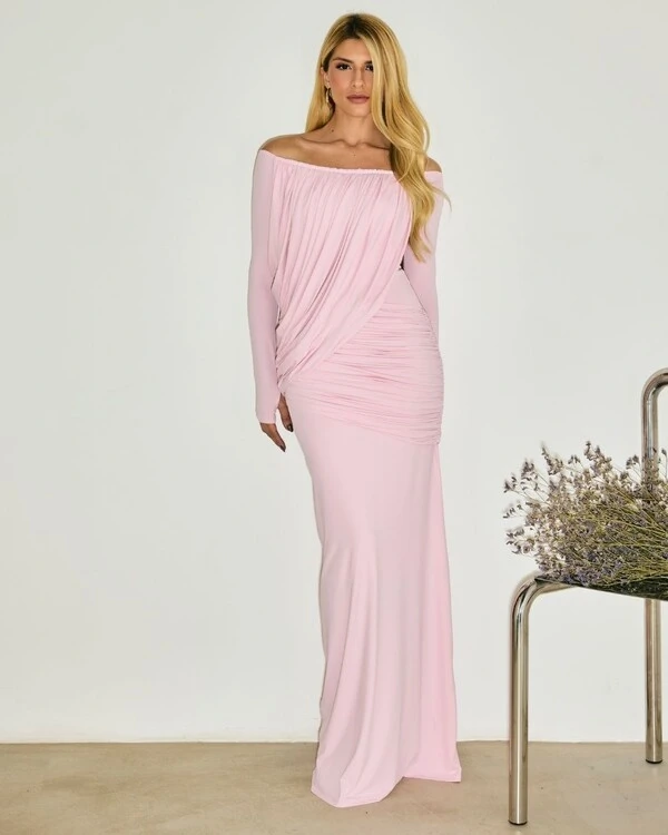 Vestido Longo Taissa Rosa