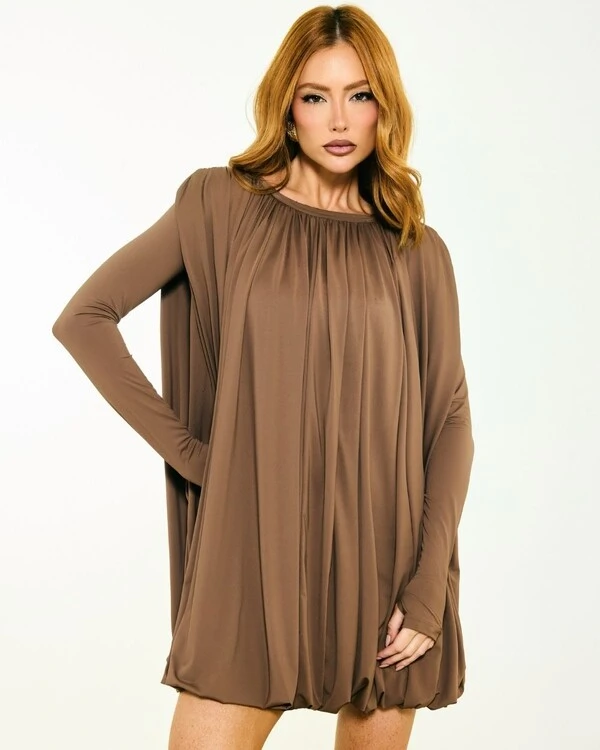 Vestido Célia Marrom