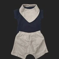 👶✨ Body com Babador e Short Masculino Bebê – Conforto e Estilo que a pele do bebe merece