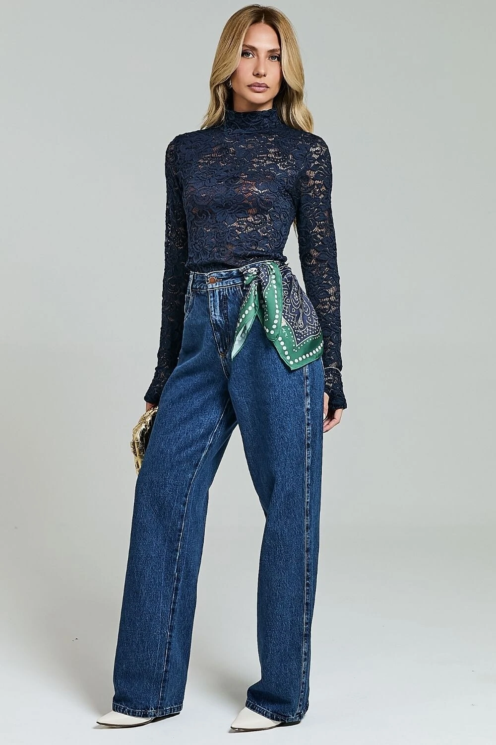 FotoCalça Jeans Wide Leg Amaciada