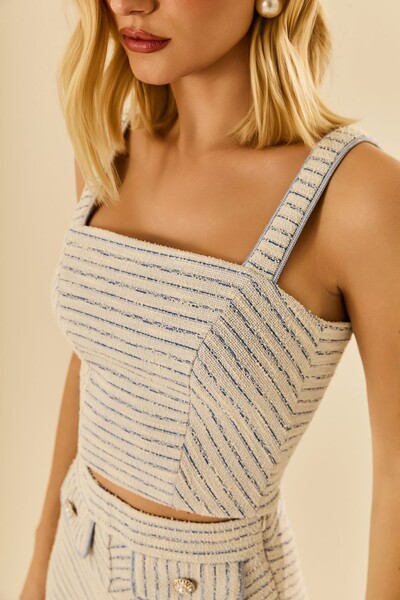 Foto Top Cropped Malha Tweed