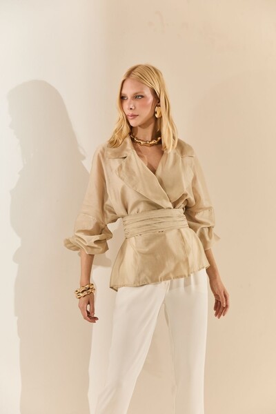 Foto Camisa Transpassada Organza