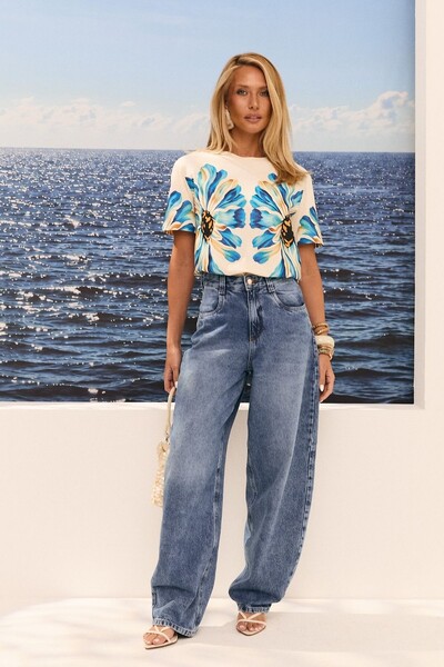 Foto Calça Jeans Barrel