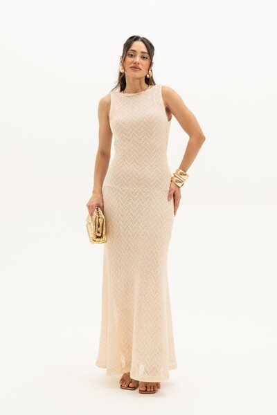 Foto Vestido Canoa Renda Crochet