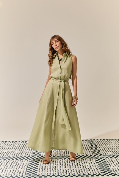Foto Vestido Chemise Linho