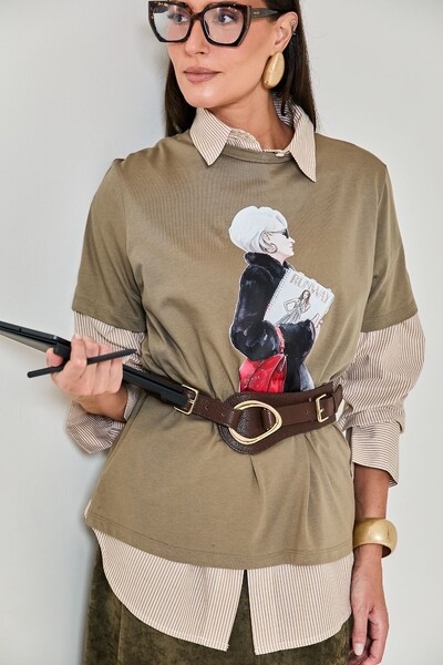 Foto T-shirt Algodão Estampa Miranda