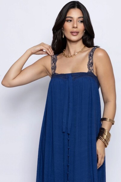 FotoVestido Longo Alças em Renda