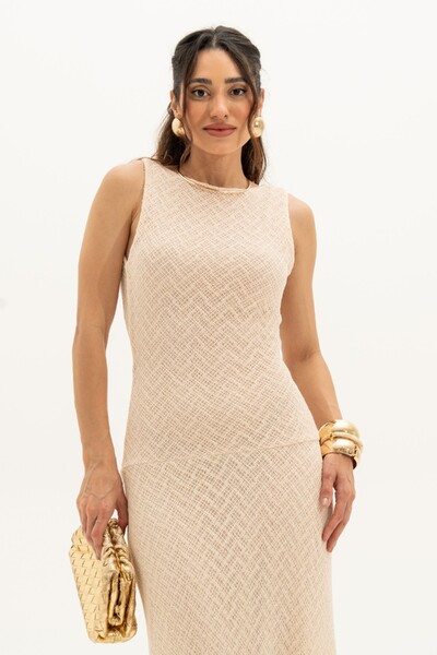 Foto Vestido Canoa Renda Crochet