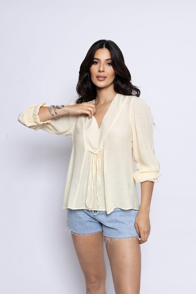 Foto Bata Amarração Viscose