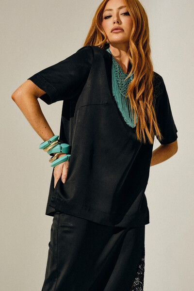 Foto T-Shirt Minimal Oversized em Alfaiataria