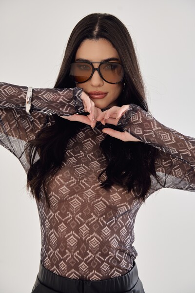 Foto Segunda Pele em Tule Estampado
