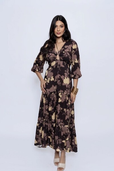 Foto Vestido Longo Estampado