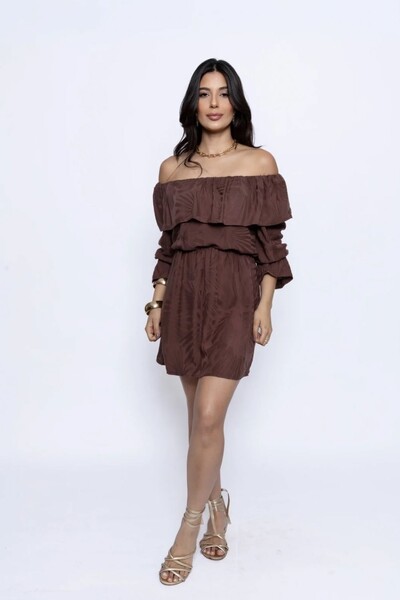 FotoVestido Ombro a Ombro Jacquard