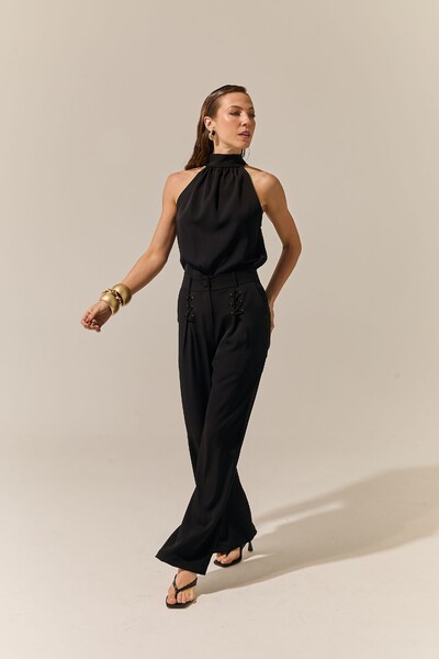 FotoBlusa Halter Laço Crepe
