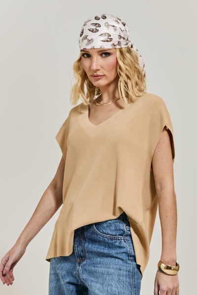 Foto Colete Oversized Decote em V