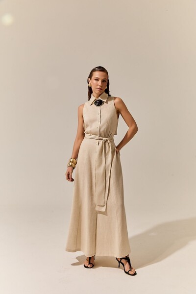 Foto Vestido Chemise Linho