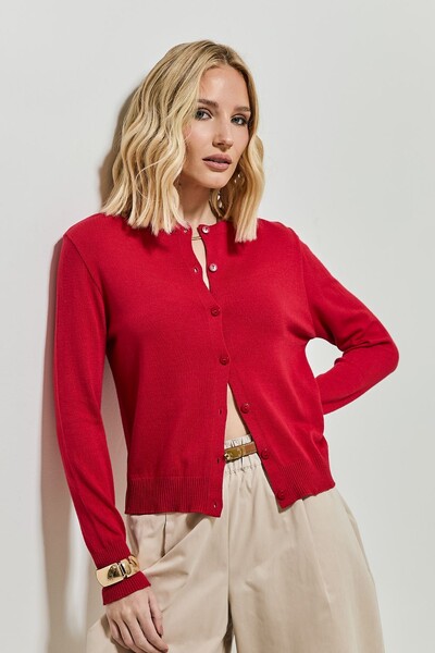 Foto Cardigan Tricô com Botões