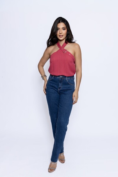 FotoBlusa Halter Fivela