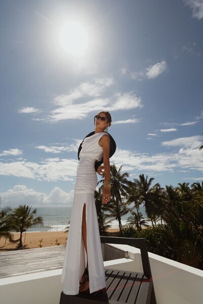 FotoVestido Drapeado C/ Saia Removivel