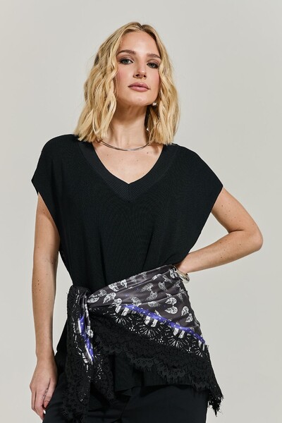Foto Colete Oversized Decote em V