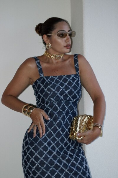 FotoVestido Denim Bordado