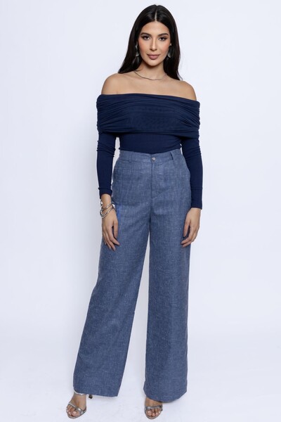 FotoBlusa Ombro a Ombro Detalhe Tule