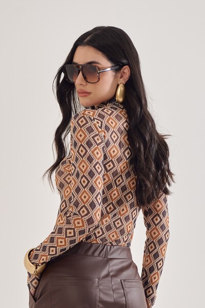 Foto Segunda Pele em Tule Estampado