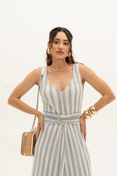 Foto Vestido Crochet C/ Faixa