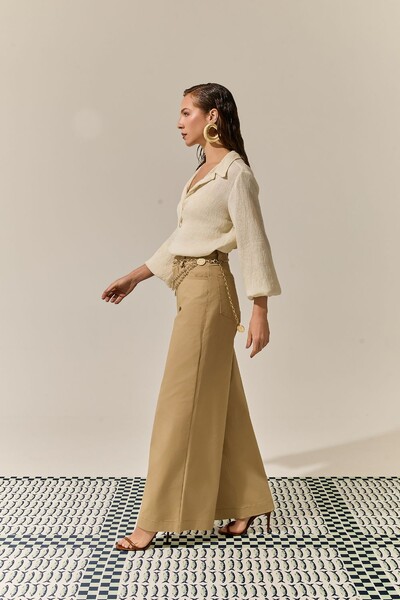 FotoCalça Pantalona Sarja