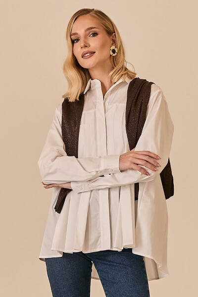 Foto Camisa Tricoline Com Pregas