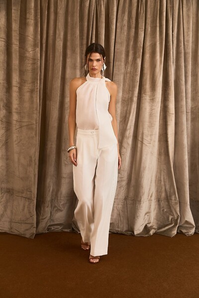 Foto Calça Reta Alfaiataria