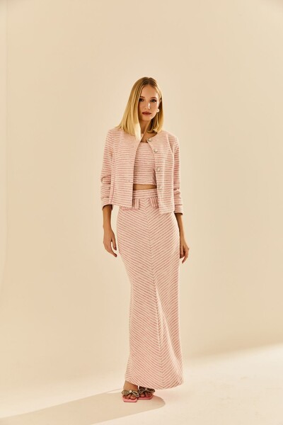 Foto Saia Longa Malha Tweed
