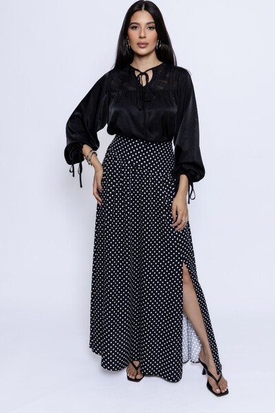 FotoBata Mangas Amplas Detalhe Recorte Devorê