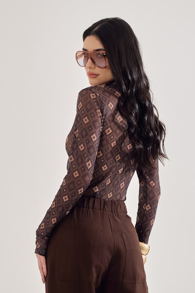 Foto Segunda Pele em Tule Estampado