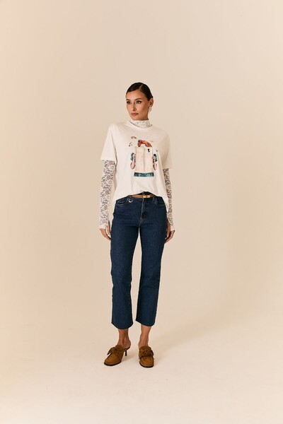 Foto Calça Jeans Cropped