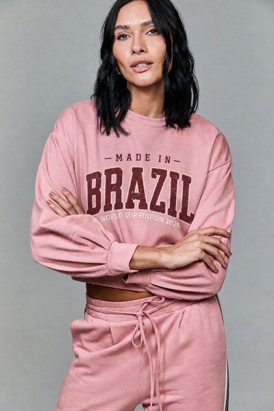 FotoCalça De Moletom Com Elástico E Detalhe Lateral