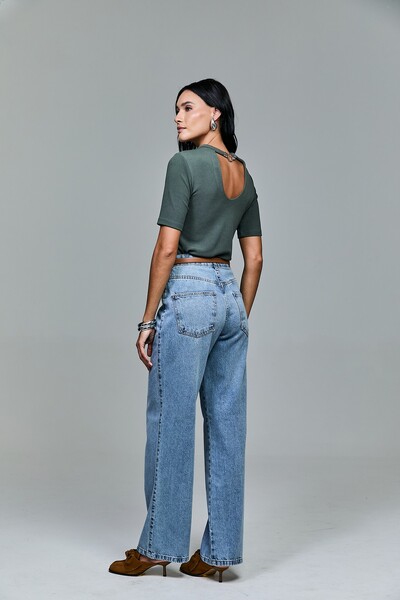 FotoCalça Jeans Wide Leg Light Blue
