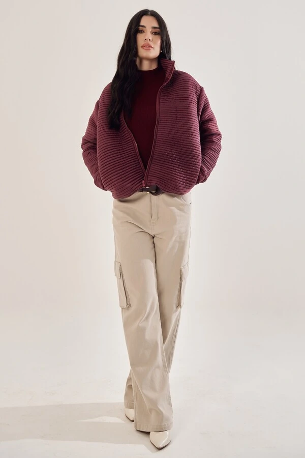 Jaqueta Puffer Canelada Bubble