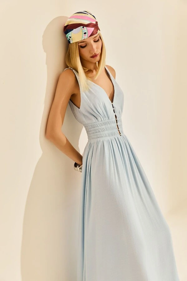 Vestido Longo Detalhe Vazado