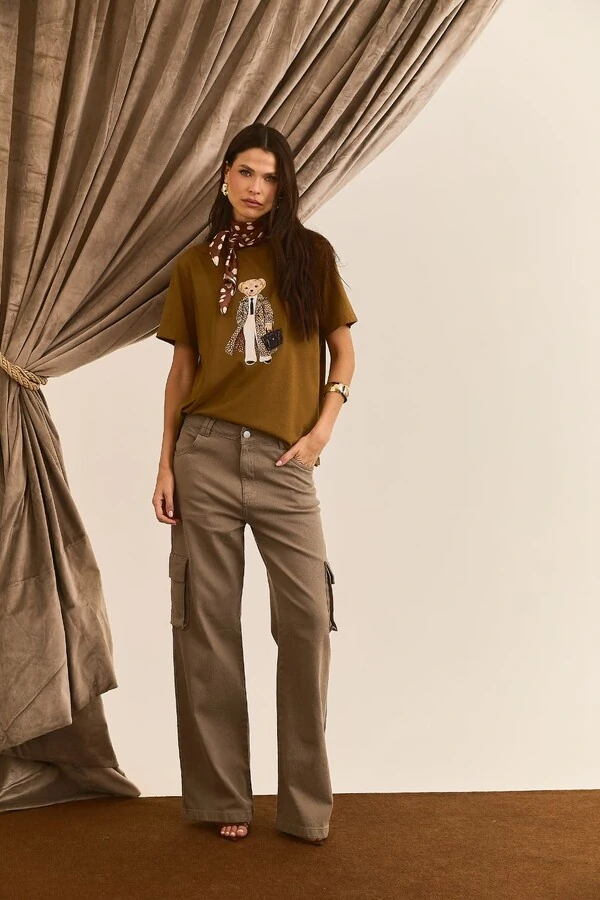 T-shirt Estampa Urso PRÉ-VENDA