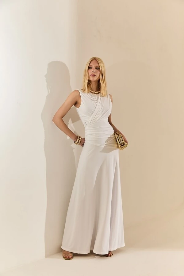 Vestido Maxi Drapeado