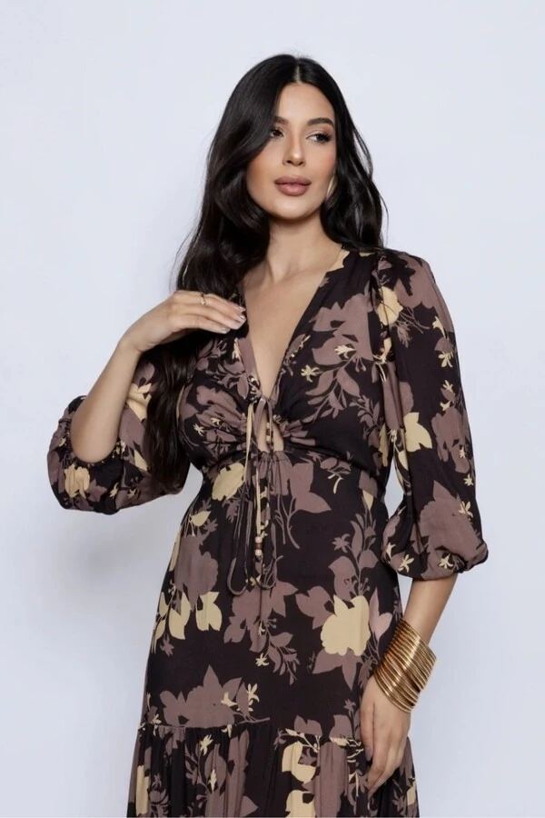 Vestido Longo Estampado