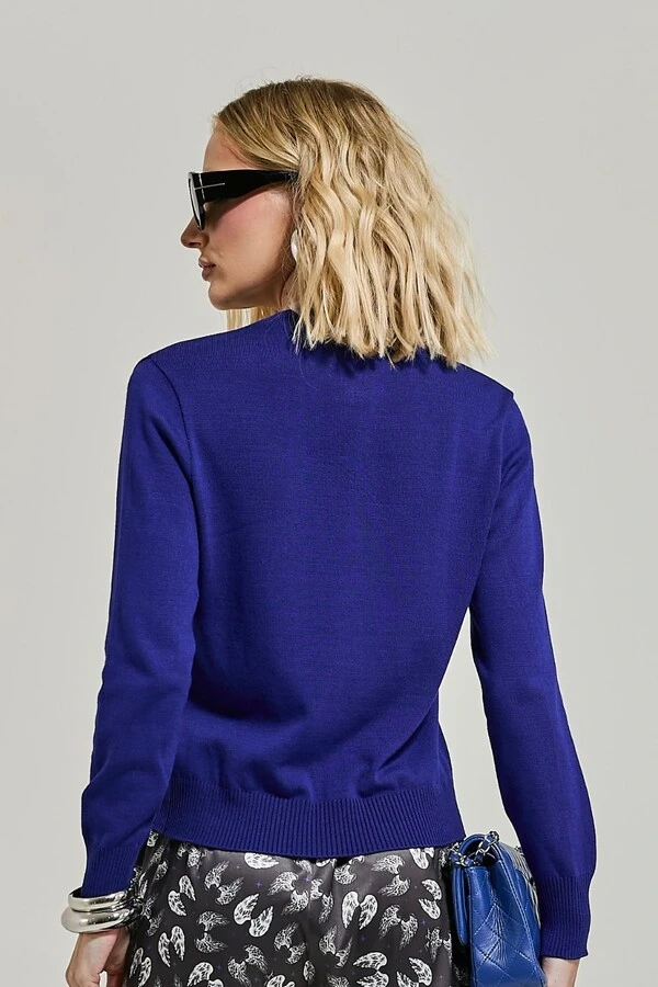 Cardigan Tricô com Botões