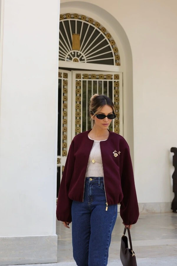 Jaqueta Bubble Broches