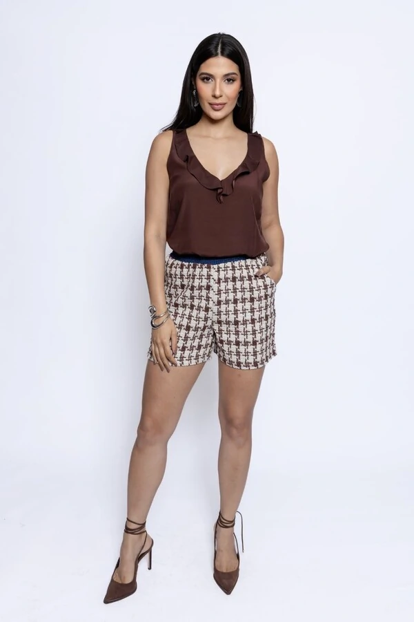 Shorts Jogguer Tweed Xadrez