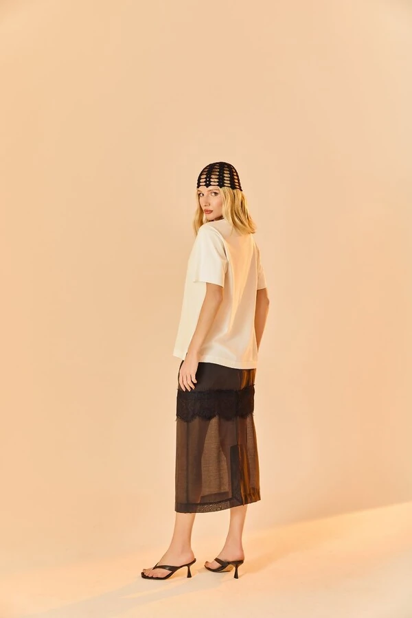 Saia Lápis Organza