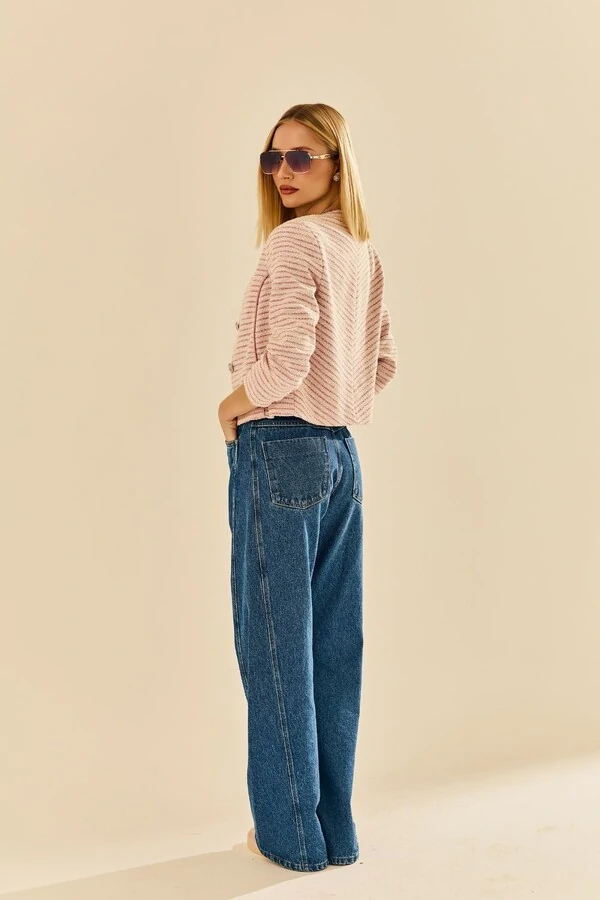 Calça Jeans Recorte Lateral